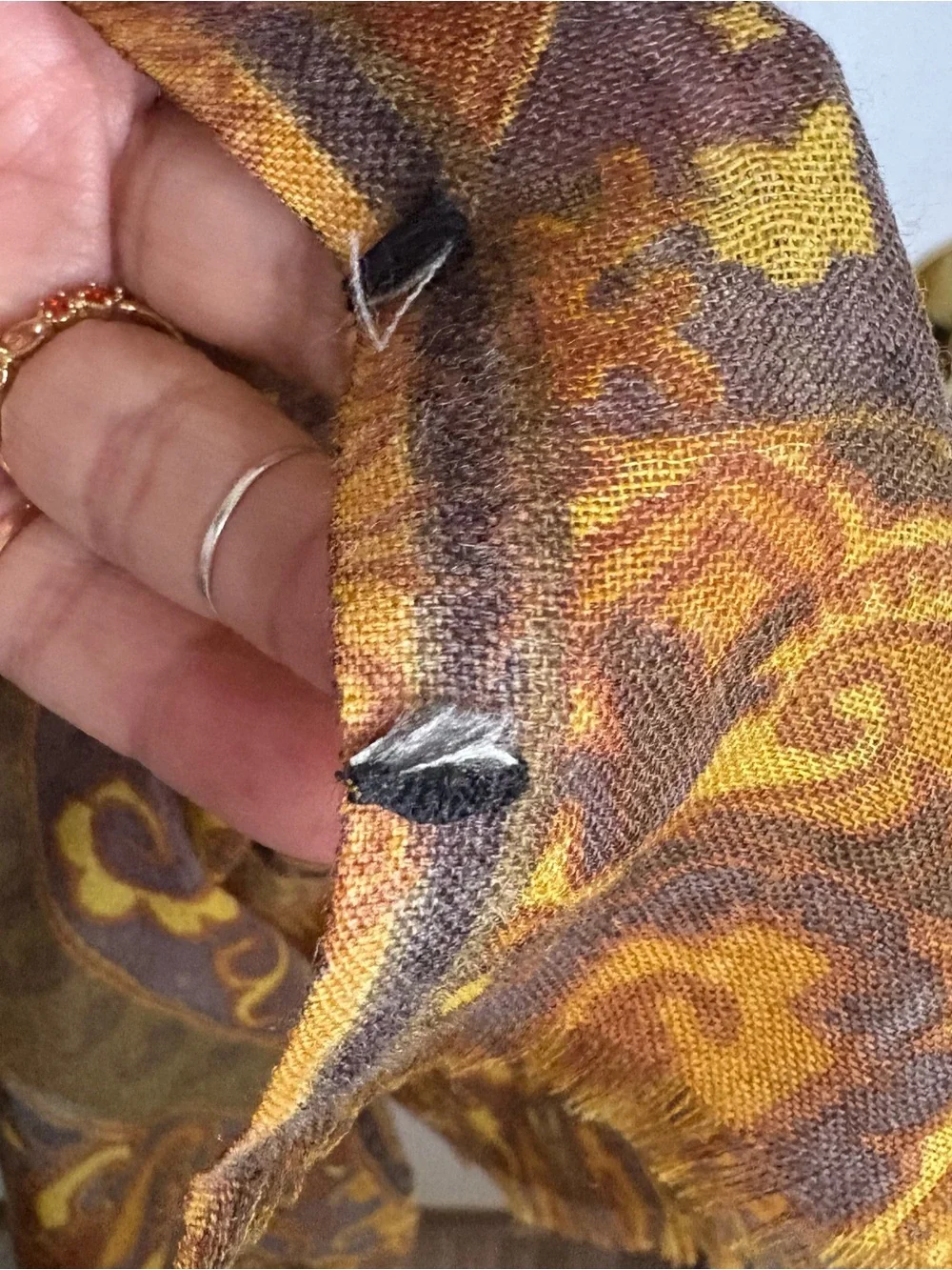 Paisley-Pattern Decorative Curtain Panel in Lavender and Mustard